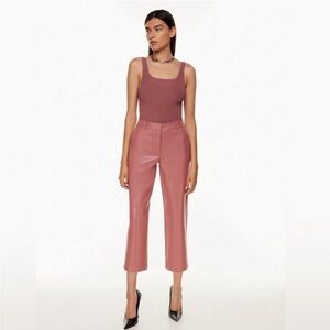 Aritzia Babaton Women’s Red Willow Pink Command Cropped Pants Size 6 NWT